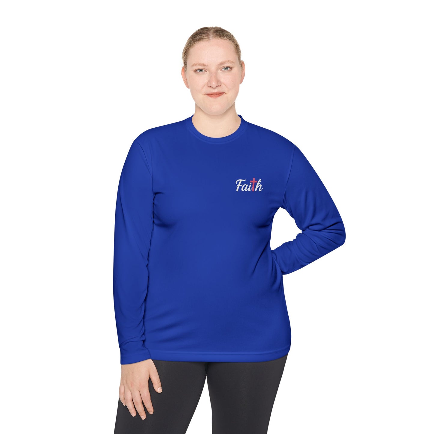 Women's Longsleeve Pink-Cross Faith Tee
