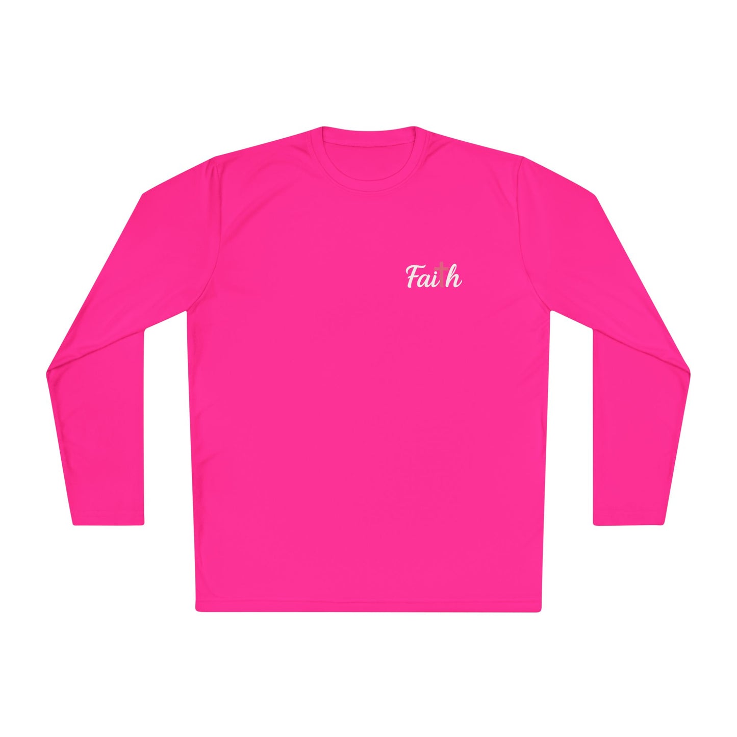 Women's Longsleeve Pink-Cross Faith Tee