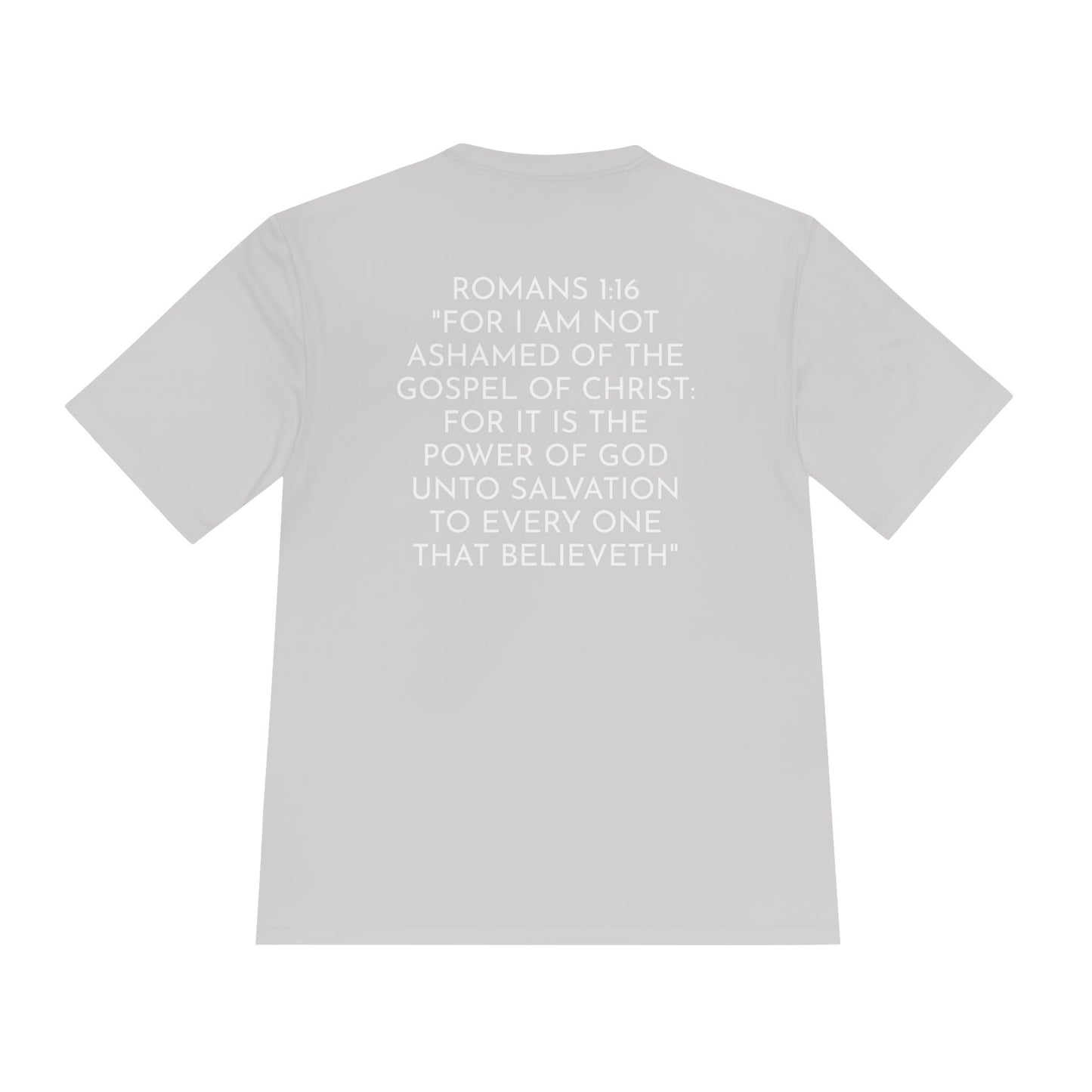 NO QR CODE Believe the Gospel of Christ Performance Shirt