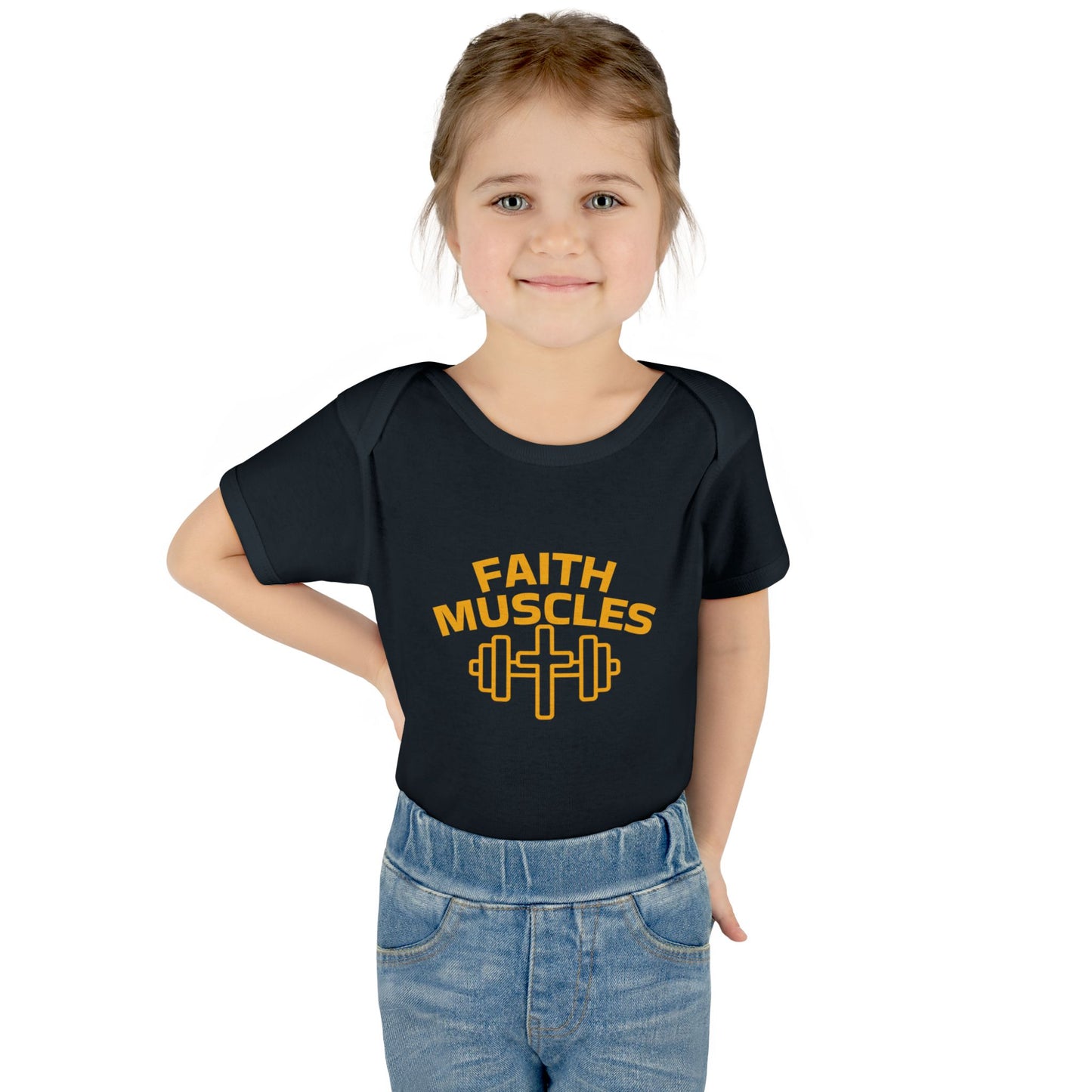 Infant Baby Faith MusclesOnesie
