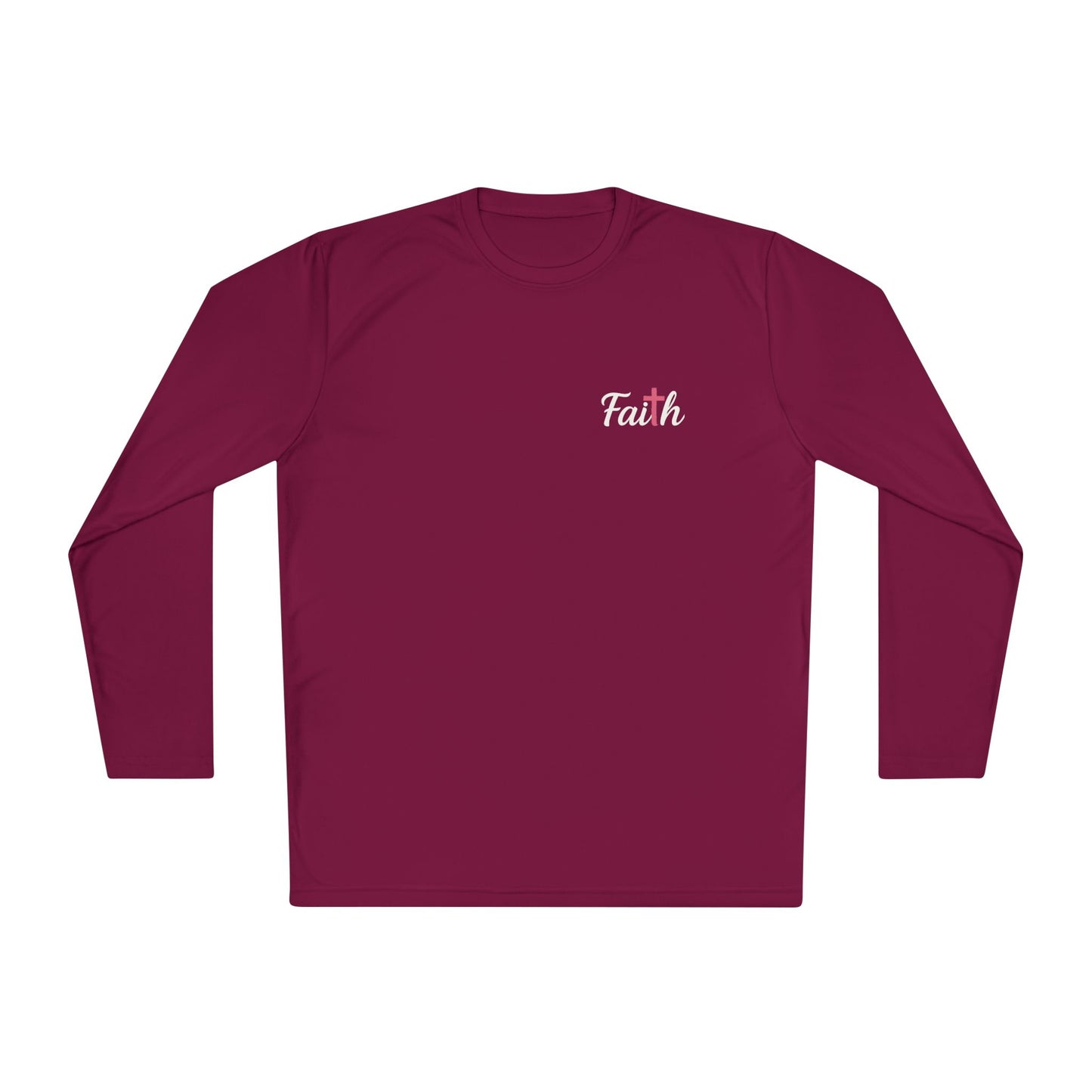Women's Longsleeve Pink-Cross Faith Tee