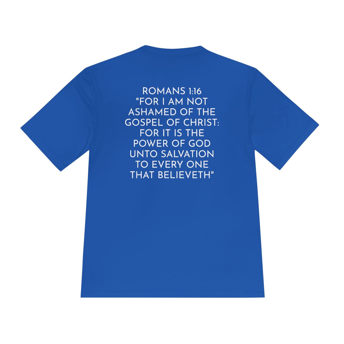 NO QR CODE Believe the Gospel of Christ Performance Shirt