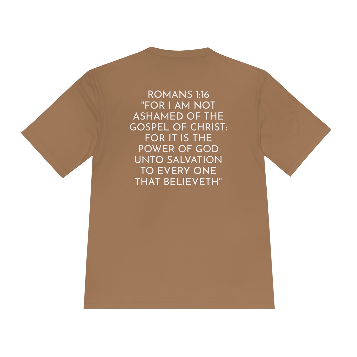 NO QR CODE Believe the Gospel of Christ Performance Shirt