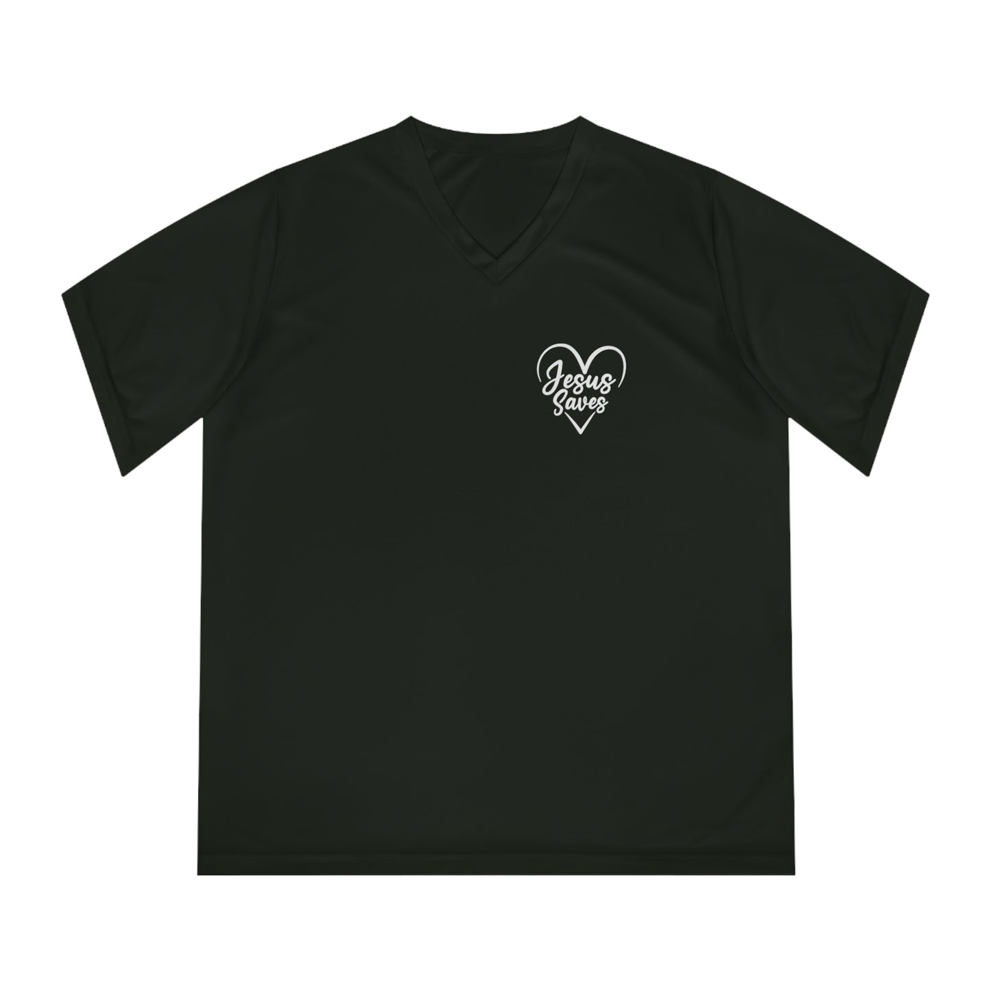 Women's Performance JESUS SAVES V-Neck T-Shirt
