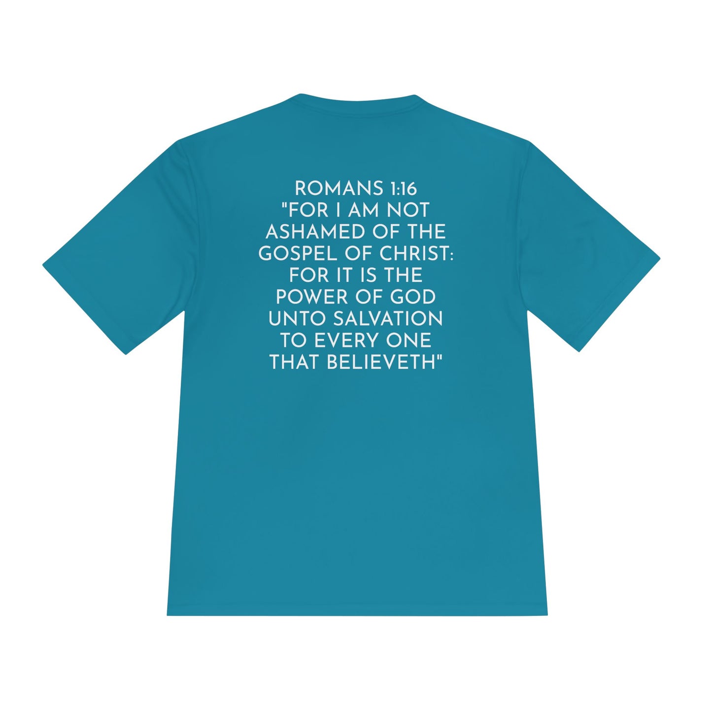 NO QR CODE Believe the Gospel of Christ Performance Shirt