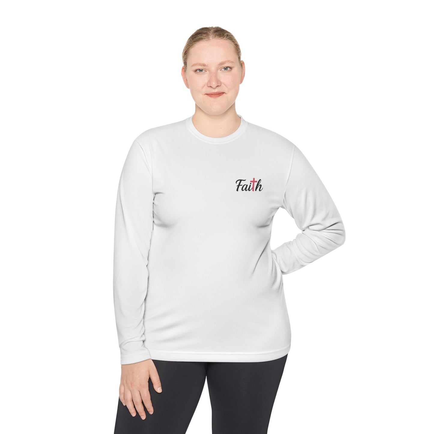 Women's Longsleeve Pink-Cross Faith Tee