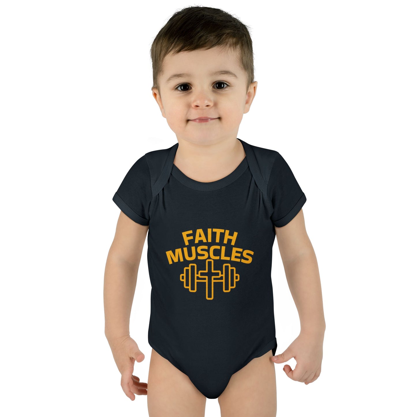 Infant Baby Faith MusclesOnesie