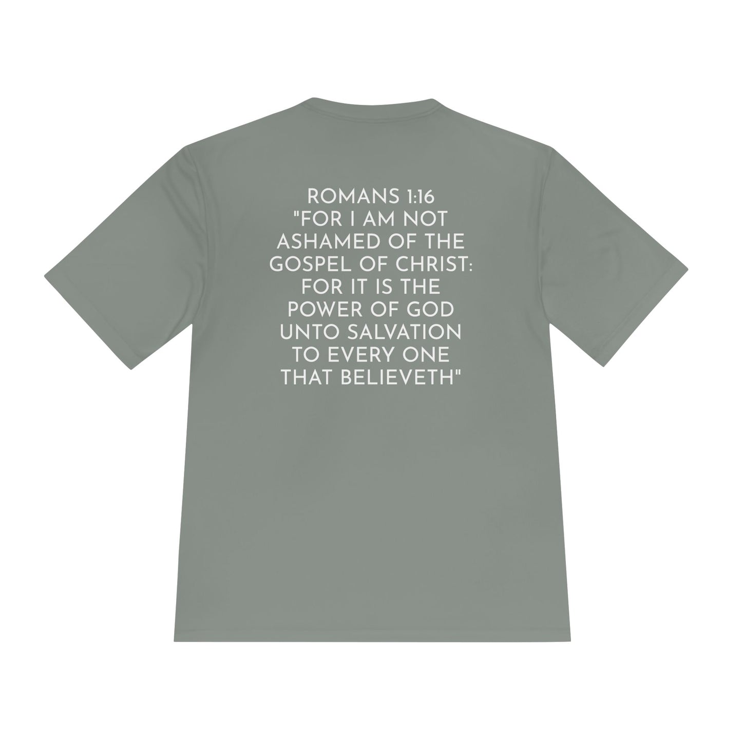 NO QR CODE Believe the Gospel of Christ Performance Shirt