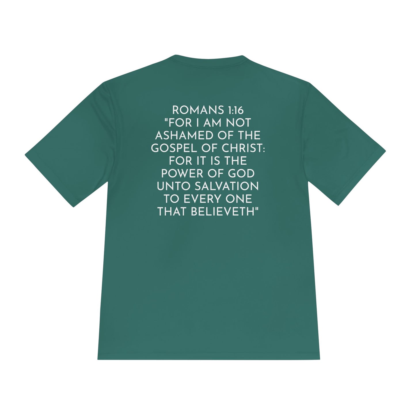 NO QR CODE Believe the Gospel of Christ Performance Shirt