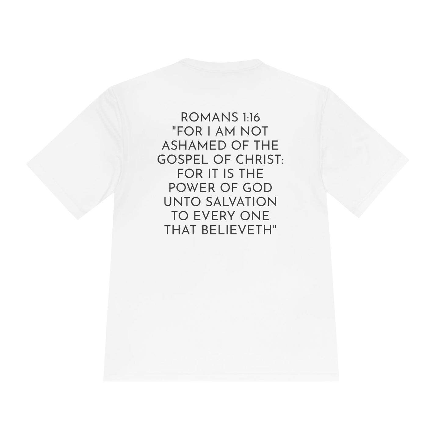 NO QR CODE Believe the Gospel of Christ Performance Shirt