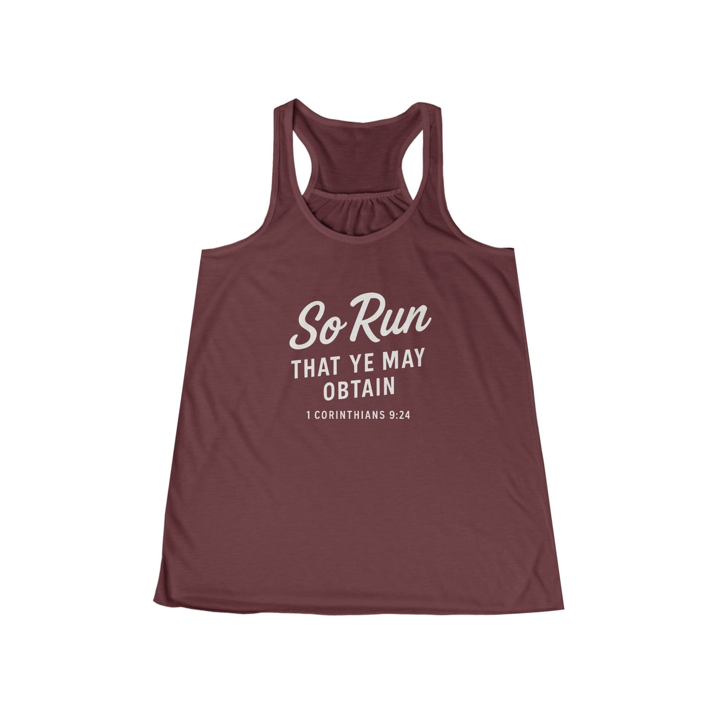 So Run That Ye May Obtain Women's Racerback Tank