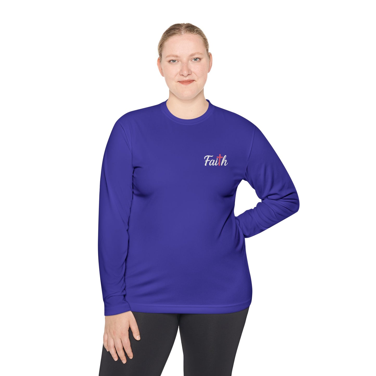 Women's Longsleeve Pink-Cross Faith Tee