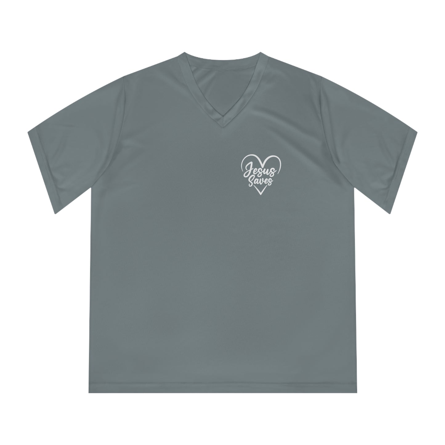 Women's Performance JESUS SAVES V-Neck T-Shirt