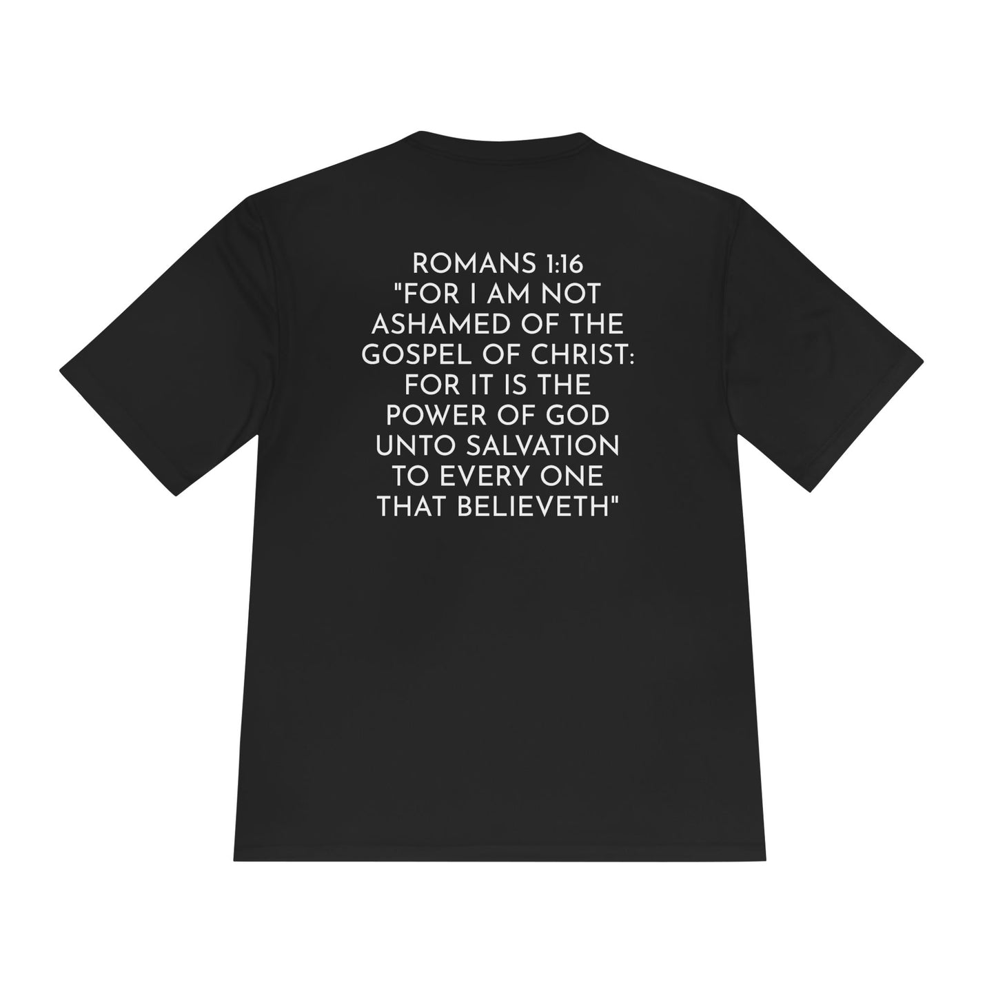 NO QR CODE Believe the Gospel of Christ Performance Shirt