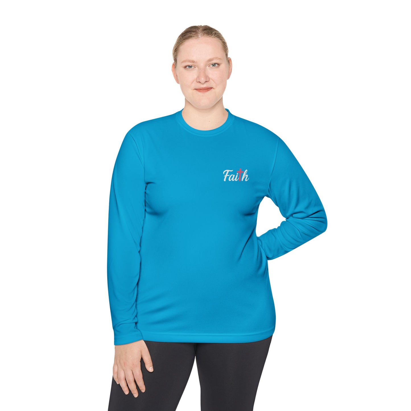 Women's Longsleeve Pink-Cross Faith Tee